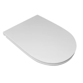 Kerasan Aquatech Сиденье SLIM для унитаза, с микролифтом, шарниры хром, цвет: белый матовый (379130 Bianco matt)