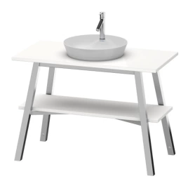 Duravit Cape Cod Консоль 825x1120x570 мм деревянная напольная с 1 полкой, цвет Белый глянцевый (CC953208585)