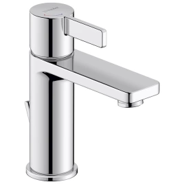 Duravit D-Neo Смеситель для раковины на 1 отв, с донным клапаном, h=165мм, излив 109мм, EcoStart цвет: хром (DE1021001010)