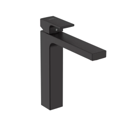 Hansgrohe Vernis Shape Смеситель для раковины 230, на 1 отв, с донным клапаном, излив 169мм, h190мм, цвет: матовый черный (71562670)