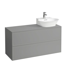Laufen New Classic База под раковину подвесная, раковина справа, 1180х450х600 мм, 2 ящика, цвет серый (для раковины 816852) (4.0608.8.085.627.1)