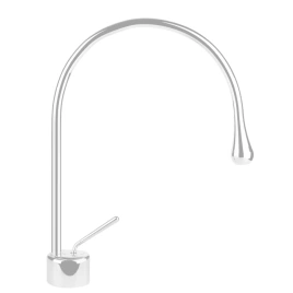 Gessi Goccia Смеситель для раковины на 1 отверстие, излив 244мм R=125, цвет: белый (33602#279)