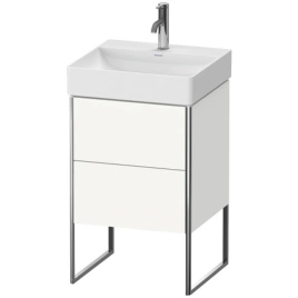 Duravit XSquare Тумба напольная под раковину 235350, 2 ящика, 731x484x460мм, цвет White High Gloss (XS443902222)