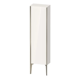Duravit XViu Шкаф подвесной 1330x400x240мм, с 1 дверью, 3 стеклянными полками (петли справа), цвет: белый глянцевый/champagne matt (XV1315RB122)