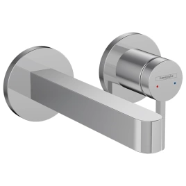 HANSGROHE FINORIS Смеситель для раковины настенный, однорычажный, излив 168 мм, внешняя часть, цвет хром (76051000)