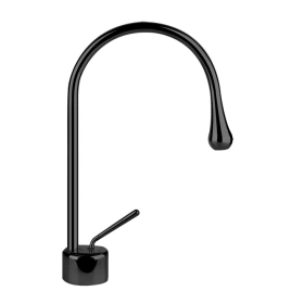 Gessi Goccia Смеситель для раковины на 1 отверстие, излив 174мм R=90, цвет: черный (33601#299)