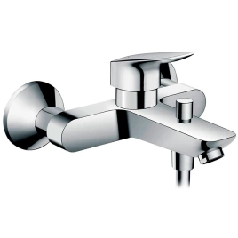 Hansgrohe Logis Смеситель для ванны, настенный, излив 194мм, с переключателем на душ, цвет: хром (71400000)