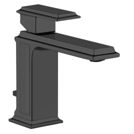 Gessi Eleganza Смеситель для раковины на 1 отверстие с донным клапаном, цвет: черный металлик (46001#706)