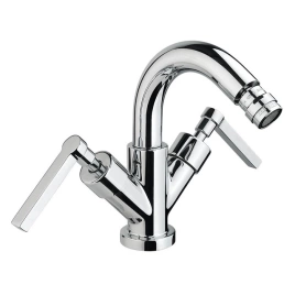 Nicolazzi Mac Kinley 05 Смеситель для биде на 1 отверстие, с донным клапаном, излив 135мм, цвет: хром (2237CR29)