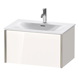 Duravit XViu Тумба подвесная 610x800x480мм, для раковины 234473, 1 ящик, цвет: белый глянцевый/champagne matt (XV40330B122)