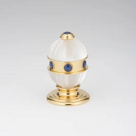 THG AMBOISE LAPIS LAZULI Вентиль смесителя для раковины, вставки лазурит, цвет полированное золото (A1K-F01-35)