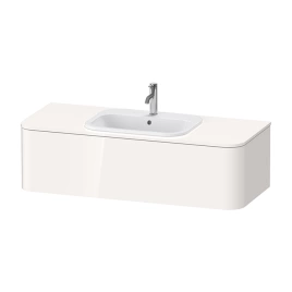 DURAVIT HAPPY D.2 PLUS Столешница 1300x550х16 мм, для установки на тумбу, с отверстием для раковины по центру, цвет белый глянцевый (HP031KM2222)