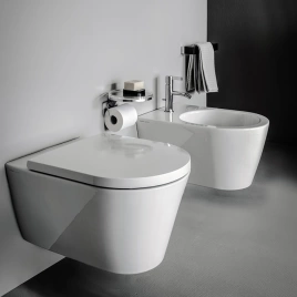 LAUFEN KARTELL Унитаз подвесной 545х370х430 мм., безободковый смыв Rimless, цвет белый (8.2033.7.000.000.1)