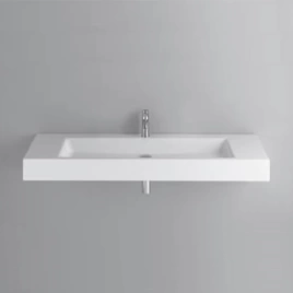 Раковина BETTEAqua подвесная 140х49 5х125 cм c 1 отв под смеситель покрытием Glaze Plus без перелива с крепежом цвет белый (A052 HLW1)