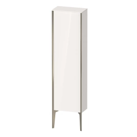 Duravit XViu Шкаф подвесной 1330x400x240мм, с 1 дверью, 3 стеклянными полками (петли слева), цвет: белый глянцевый/champagne matt (XV1315LB122)