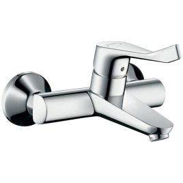 Hansgrohe Focus Care Смеситель для раковины, настенный, излив 180мм, длинная ручка, цвет: хром (31913000)