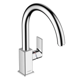Hansgrohe Vernis Shape M35 Кухонный смеситель, на 1 отв, однорычажный, с поворотным изливом 221мм, h209, 1jet, цвет: хром (71871000)
