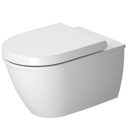 Duravit Darling New Унитаз подвесной Duravit Rimless без смывного края, с вертикальным смывом, вкл. крепление Durafix, 370x540мм, Цвет: Белый (2557090000)