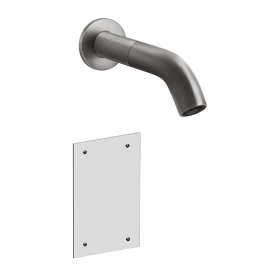 GESSI 316 CESELLO Смеситель для раковины настенный, электронный, излив 200 мм, внешняя часть, цвет Steel Brushed (54415#239)