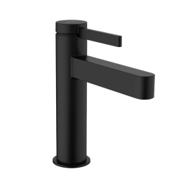 HANSGROHE FINORIS Смеситель для раковины на 1 отверстие, однорычажный, с донным клапаном, цвет черный матовый (76024670)