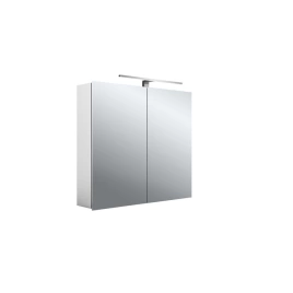 Emco Asis mee Зеркальный шкаф алюминиевый 800х153хh700мм, навесной, 2 дверки, 2 стекл.полки LED-подсветка, розетка (9498 050 51)