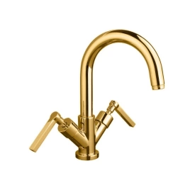 Nicolazzi Mac Kinley 05 Смеситель для раковины на 1 отверстие, излив: 155, цвет: золото (2236GO29)