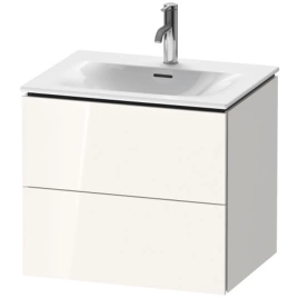 Duravit L-Cube Тумба подвесная под раковину 234463, 2 ящика, 550x620x481мм, цвет White High Gloss (LC630502222)