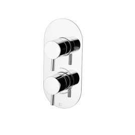 GATTONI FLAT Termostatici смеситель для душа 2 рычага на 2 выхода,,цвет хром (TS991/22C0)