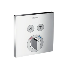 Hansgrohe ShowerSelect Встраиваемый смеситель для душа, 2 источника с кнопками вкл/выкл, (внешняя часть), цвет: хром (15768000)