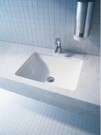 Раковина Duravit Starck 3 встраиваемая снизу 490х365 мм с без отв под смеситель с переливом цвет белый (305490000)