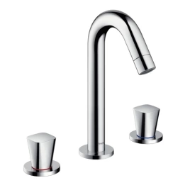 Hansgrohe Logis Смеситель для раковины на 3 отв. с донным клапаном, излив 109мм, h153мм, цвет: хром (71133000)