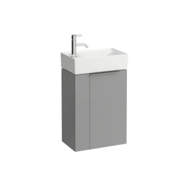 Laufen Kartell Тумба под раковину 815335, 445х275х615мм, с 1 дверцей DX, с сифоном, цвет: серый матовый (4.0751.1.033.634.1)