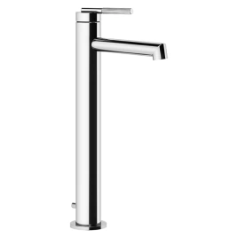 Gessi Ingranaggio Смеситель для раковины высокий, излив короткий. С донным клапаном и соединительными шлангами, цвет: хром (63503#031)