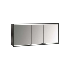 Emco Prime Зеркальный шкаф с подсветкой LED 2 Facelift, цвет черный встраив. модель, 1600 mm, 3-дверки, IP 20 зеркальная задняя стенка (9497 135 58)