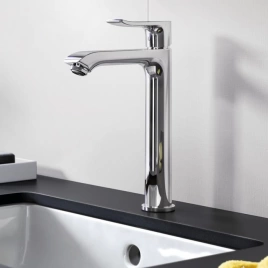 Hansgrohe Metris Смеситель для раковины, на 1 отв, излив 141мм, h193мм, цвет: хром (31185000)