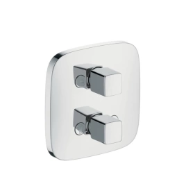 Hansgrohe PuraVida Встраиваемый запорный вентиль, на 3 источника (внешняя часть), цвет: хром (15777000)