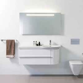 LAUFEN PALACE Тумба под раковину 1140x375x450 мм, 1 дверца, петли справа, 2 ящика,для раковины 8.1670.5, цвет белый глянц (4.0160.2.075.464.1)