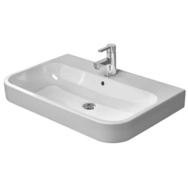 Раковина Duravit Happy D2 для мебели с перел с 3 отв под смеситель вкл заглушку для перелива хром 1000x505мм Цвет Белый (2318100030)