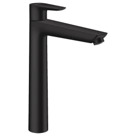 Hansgrohe Talis E Смеситель для раковины 240, на 1 отв, без донного клапана, излив 183мм, h234мм, цвет: черный матовый (71717670)