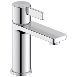 Duravit D-Neo Смеситель для раковины на 1 отв, без донного клапана, h=165мм, излив 109мм, EcoStart цвет: хром (DE1021002010)