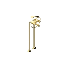 THG CORVAIR FIOR DI BOSCO Смеситель для ванны напольный, с ручным душем и шлангом 1500 мм, цвет полированное золото (U8K-F01-13CS)