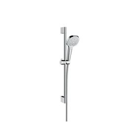 HG Croma Select E Multi Душевой набор: штанга 650mm, ручной душ 110, 3jet (SoftRain, IntenseRain, массажная), EcoSmart, шланг, цвет: белый/хром (26581400)