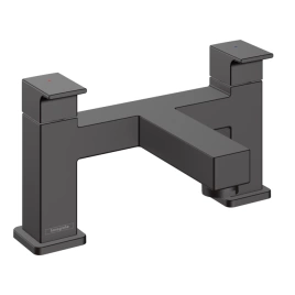 Hansgrohe Vernis Shape Смеcитель на борт ванны, на 2 отверстия, излив 110мм, без переключателя, цвет: матовый черный (71452670)