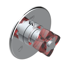 THG PETALE DE CRISTAL ROUGE Переключатель встраиваемый, внешняя часть, цвет хром (U6C-A02-48M2SB)