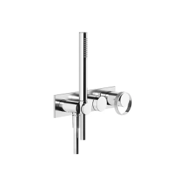 Gessi Anello Встраиваемый однорычажный смеситель на 2 выхода с перекл, ручным душем с держателем и выводом воды (внешние части), цвет: хром (63343#031)
