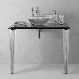 3SC Elegance Консоль 70х54хh97см с раковиной EL11, топ-мрамор bianco carrara, сифон,цвет: хром (EL3070BCSL)