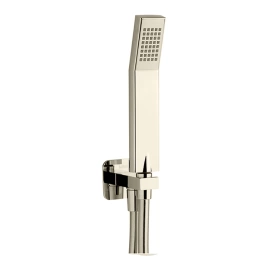 CISAL Shower Душевой гарнитур:ручная лейка,шланг 150 см,вывод с держателем, цвет Nichel Spazzolato (DS0188002F)