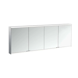 Emco Prime Зеркальный шкаф с подсветкой LED 2 Facelift, цвет черный навесная модель, 2000 mm, 4-дверки, IP 20 зеркальная задняя стенка (9497 135 66)