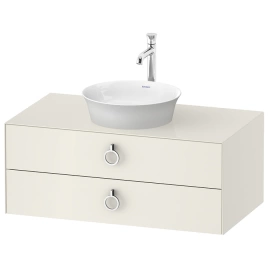 Duravit White Tulip Тумбочка подвесная, 408x1000x550 мм, 2 ящика с ручкой, цвет: Nordic White HighGloss (WT49910H4H4)