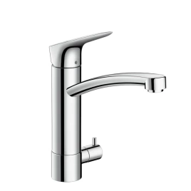 Hansgrohe Logis M31 Кухонный смеситель на 1 отв, однорычажный, поворотный излив 217мм, h204мм, 1jet, с запорн.вентилем, цвет: хром (71834000)